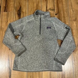 Patagonia Kids Better Sweater 1/4 Zip medium 10/12 gray